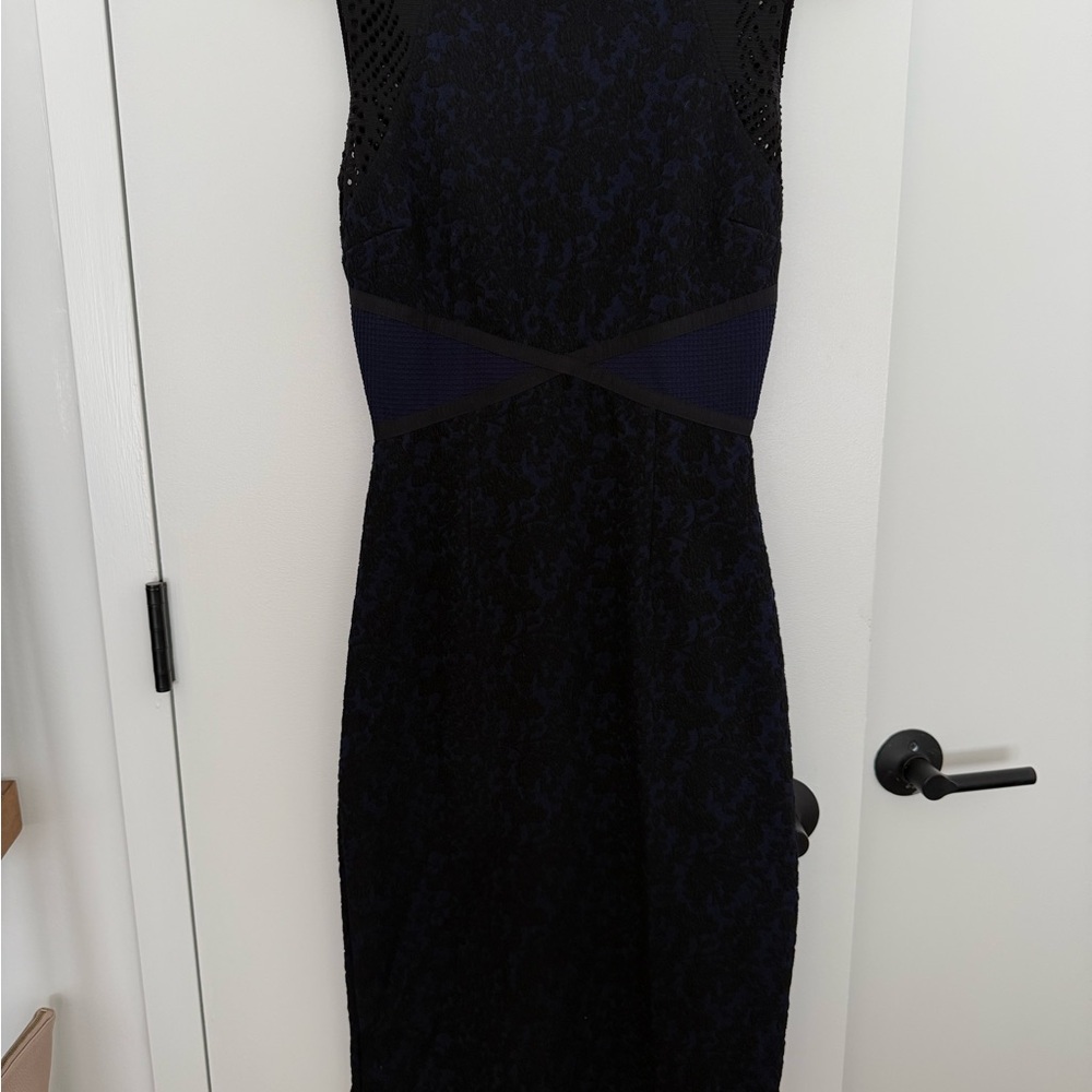 Moulinette Soeurs Black and Blue Midi Dress